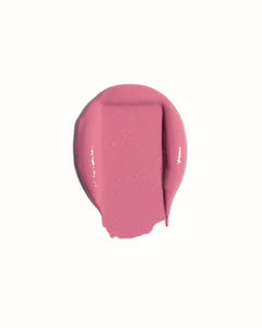 HIGHR pink lipstick swatch shade Dollface 
on a white background